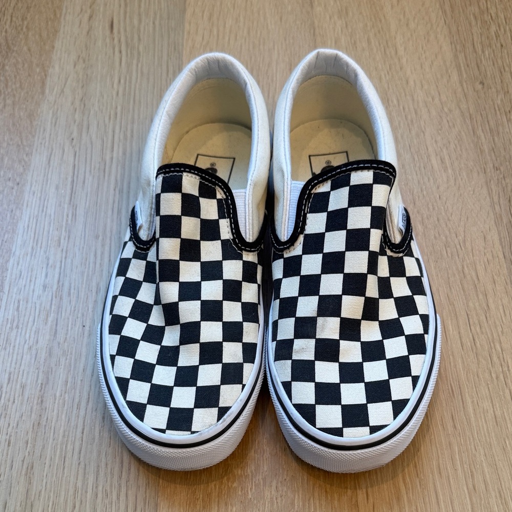 Vans Kids Black and White Checkered Sneakers